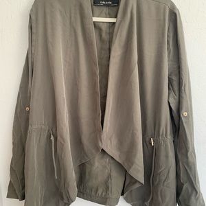 Olive green soft Zara basics jacket